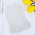 thumbnail image 3 of SPRING PARK Pet Cotton Solid Color Ruffle Dress Soft Vest Skirt Dog Dress Lovely Dog Skirt Dog Clothe, 3 of 6