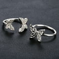 thumbnail image 4 of Claires Teen Girls Silver Butterfly Rings Set, 6/7, 8 Pieces, Great Gift, 38121, 4 of 6