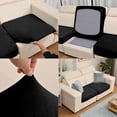 thumbnail image 7 of Stretch Slipcover Sofa Cushion Cover Stretch Sofa Cushion Cover Elastic Slipcover Chair Seat Protector Washable Fabric Sofa Protector Black, 7 of 7
