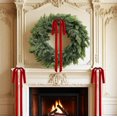 thumbnail image 4 of 10Pcs 20"x8" Velvet Christmas Tree Bows, Vintage Ribbon Tree Topper Bows, Ornaments for Staircase Garland Wreath Holiday Home DIY Crafts Christmas Decorations( Red ), 4 of 11