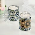 thumbnail image 2 of Yayeee 2 Pack Qtip Holder Bathroom Cotton Swab Canister with Lid Clear Dispenser Set, Green Floral, 2 of 6