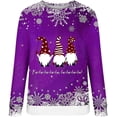 thumbnail image 2 of Women's long sleeve sweatshirts, , La La printed, hooded sweatshirts, jackets, women's hooded sweatshirt purple 6XL, 2 of 3