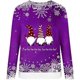 thumbnail image 2 of Women's long sleeve sweatshirts, , La La printed, hooded sweatshirts, jackets, women's hooded sweatshirt purple 6XL, 2 of 3