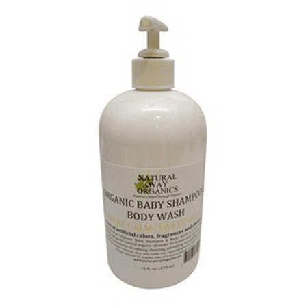 Natural Way Organics Organic Shampoo & Body Wash for Babies & Kids - All Natural Baby Shampoo Moisturizing, Hypoallergenic - In Calming Sweet