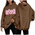 thumbnail image 2 of Mode Décontractée pour Femmes à Manches Longues 2025 Sweat à Capuche Imprimé Chiffres Tunique Française Grande Taille Robe Décontractée Haut Décontracté Sweat à Capuche à Fermeture à Glissière pour Femmes Hiver, 2 of 3