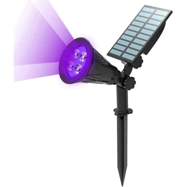 Lumières Solaires Lumineuses pour Allée, Projecteurs Extérieurs Étanches IP65 du Crépuscule à l'Aube avec Modes de Luminosité Réglables pour Éclairage Paysager, 2 Packs, Installation Facile, Inclinaison à 180 Degrés