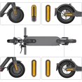 thumbnail image 2 of 4 piezas de cubierta de rueda de plástico con tiras reflectantes para Xiaomi M365 Pro Pro2 1s, cubierta de rueda lateral y pegatina de repuesto para scooter (amarillo), 2 of 4