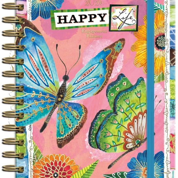 Lang Companies, Happy Life 2026 Planner, 6.5'' X 9'', Weekly Calendar with Stapled Binding