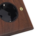 thumbnail image 3 of 16A Standard Black Walnut & Brass Wall Outlet: Durable, Humidity/Corrosion-Resistant, Eco-Friendly Handcrafted Decorative Power Socket with Long-Lasting Performance for Phones, Laptops & Small, 3 of 6