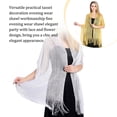 thumbnail image 2 of Minnieouse Bufanda brillante de lujo, chal para sombra de protección solar, hilo fino femenino, borla de encaje hueco largo, capas de boda, bufandas Ropa, zapatos y accesorios Miscelánea Amarillo Minnieouse AP015060-02, 2 of 6