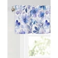 thumbnail image 6 of Valances for Windows Blue Purple Rod Pocket Cafe Window Treatments Valance Curtains for Kitchen Bathroom Laundry Basement Windows 54"x18", 6 of 9