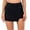 Black, variant on IROINNID Short Empire Waist Skirt For Women Fake Two-piece Casual Summer Sports Yoga Slit Skirt Solid Color Skirt
