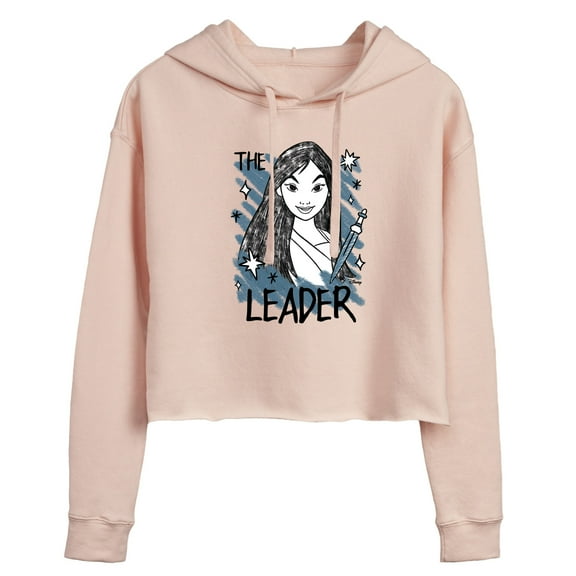 Disney - Mulan The Leader - Juniors Cropped Pullover Hoodie