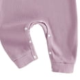 thumbnail image 4 of Enyan Newborn Baby Boy Fall Outfit Romper Long Sleeve Plaid Print Patchwork Jumpsuits Cute Infant Waffle Clothes(Purple,12-18 Months), 4 of 4