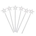 thumbnail image 1 of Varitas de princesa de 6 piezas, pentagrama galvanizado de plástico, varita de hada de ángel plateado para fiesta de cumpleaños, boda, Cosplay, 1 of 5