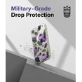 thumbnail image 5 of Ringke Fusion Design Compatible with iPhone 14 Plus Case, Transparent 3D Print Design Hard Back with Shockproof Clear Bumper Cover - Purple Rose, 5 of 11