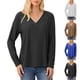 thumbnail image 1 of Chaqueta con cremallera,Cárdigan con capucha de mezcla de lana para mujer, cuello en V, diseño calado, manga larga abotonada, tejido de poliéster para invierno, sopatenor, 1 of 8