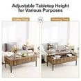 thumbnail image 7 of Lift Top Coffee Table, 43" Wood Coffee Table with Hidden Compartment, Modern Coffee Table Retro Center Table for Living Room Reception Room, 7 of 7