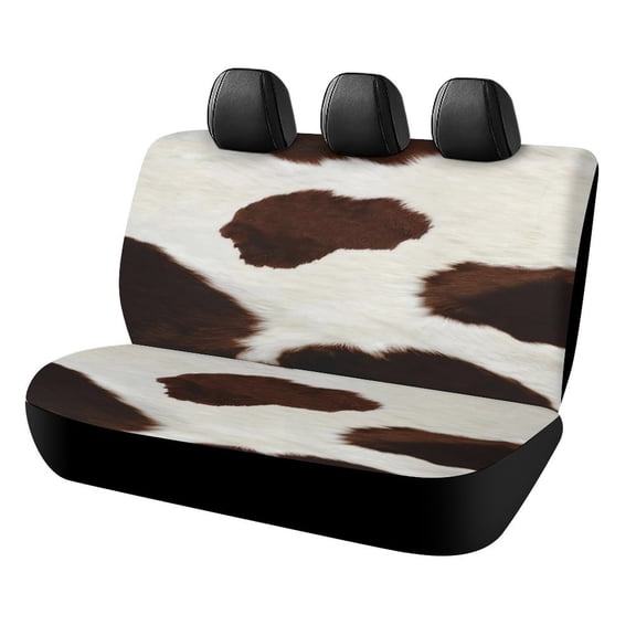 Cow Print Car Rear Seat Covers,Bench Back Seat Cover , Easy to Install Universal Fit for Cars Trucks Vans And SUVs