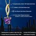 thumbnail image 2 of Gem Stone King 1.63 Ct Purple Amethyst G/H Lab Grown Diamond 14K Yellow Gold Pendant with Chain, 2 of 6