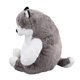 thumbnail image 4 of Lovely Stuffed Dog Doll Grey White Decompression Cute Dog Plush Toy For Reducing Stress Office, 4 of 5