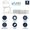 thumbnail image 3 of Flash Furniture Hercules Series Plastic Folding Chairs with Carry Handles, Set of 8, White, 3 of 18