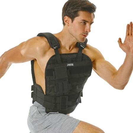 UPC: 0820412861873 | PRCTZ 30-50 lb Adjustable Weighted Vest  Adjustable straps  One-Size Fits Most  Black
