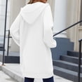 thumbnail image 4 of Long Hoodies for Women Fashion 2026 Full Zip Up Oversized Fleece Lightweight Casual Fall Jacket Coat with Pocket, 4 of 8