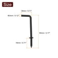 thumbnail image 2 of 40 Pack L Shape Hooks, 1-1/2 Inch Right Angle Screw Hooks for Hanging, Black, 2 of 7