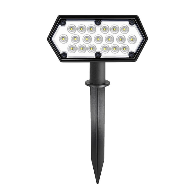 Injueey Foco de césped solar Foco de jardín solar de 4W Foco de paisaje solar a prueba de agua IP65 con de 1500mAh modos para jardín Iluminación y accesorios Injueey HA014189-00