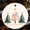 thumbnail image 4 of Ornament Winter Holiday Christmas Decoration Keepsake Ornament Cute Merry Christmas Pine Tree for Boys Girls Round Ceramic Christmas Decoration Housewarming Gift, 4 of 5