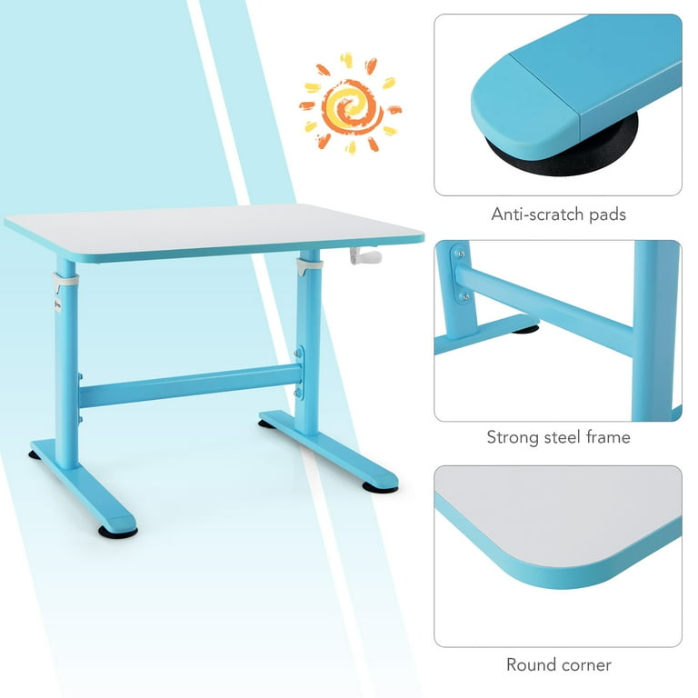 Costway 32 x 24inch Kids Desk Height Adjustable Table with Hand