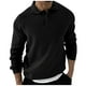 thumbnail image 1 of Blusa y camisa de manga larga con cuello vuelto para hombre, suéter holgado con botones y solapa, blusa de manga larga con solapa para hombre, 1 of 5