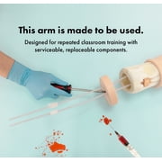 Anatomy Lab Venipuncture & IV Practice Simulation Arm Kit — Realistic Phlebotomy & IV Training Model for Nursing, EMT & Medical Students — Reusable Clinical Skills Trainer - Light