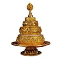 thumbnail image 4 of Budista tibetano que ofrece plato de Mandala, decoración artesanal propicia, estatua decorativa, esculturas religiosas para sala de estar, 4 of 9