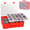 Red, variant on Transparent 3-Layer Removable Tray Storage Box For Hot Wheels, Matchbox Minis, Small Dolls And Crafts
