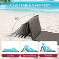 thumbnail image 4 of Sunjoy Portable Folding Backrest Chair for Camping Hiking Travel Outdoor Seat， 2PK Grey, 4 of 8