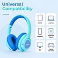 thumbnail image 4 of Kids Bluetooth Headphones, 60H Playtime, Volume Limited 85/94dB, Bluetooth 5.3, Foldable Wireless Headphones for Kids with ANC & HD Mic, 4 of 6