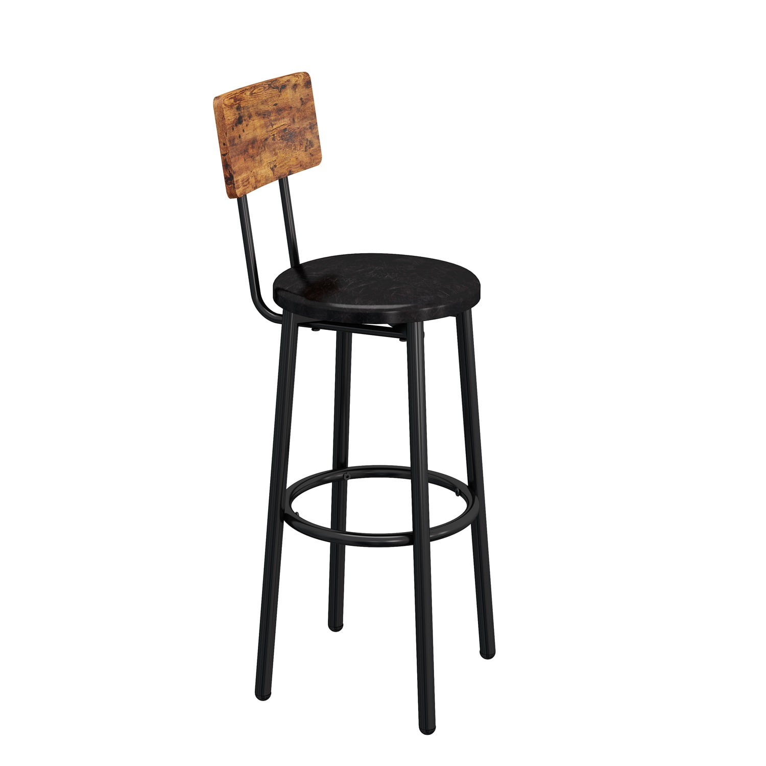 Kadyn 5 PCS Dining Table Set, Bar Table Set for 4 Bar Stools, Wood Pub Bar Table Set Perfect for Breakfast Nook, Small Space Living Room, Rustic Brown