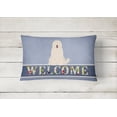 thumbnail image 2 of Carolines Treasures BB5605PW1216 South Russian Sheepdog Welcome Canvas Fabric Decorative Pillow, 12H x16W, multicolor, 2 of 3