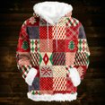 thumbnail image 2 of Hoodies For Women Oversized Winter Plush Cute Sweatshirts Pullover Trendy Fall Winter Clothes, Christmas Print Flannel Hoodie, Comfortable and Warm,Dark Green,L, 2 of 5