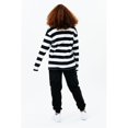 thumbnail image 3 of Hype - Camiseta Striped Print Continu8 de Manga Larga para Adultos Unisex (Negro), 3 of 5