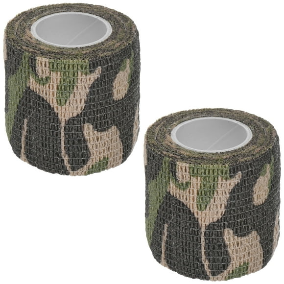 Uxcell 3 Rollos de Cinta Camuflaje 2IN x 14.76FT, Cinta Autoadhesiva Impermeable No Reflectante para Escalada al Aire Libre, Bosque