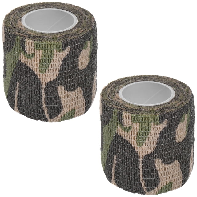 Uxcell 3 Rollos de Cinta Camuflaje 2IN x 14.76FT, Cinta Autoadhesiva Impermeable No Reflectante para Escalada al Aire Libre, Bosque