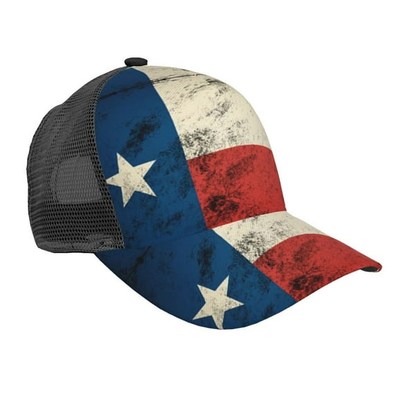 Texas Flag Distressed Snapback Trucker Hats Baseball Caps Adjustable Mesh Back Ball Caps For Men Women