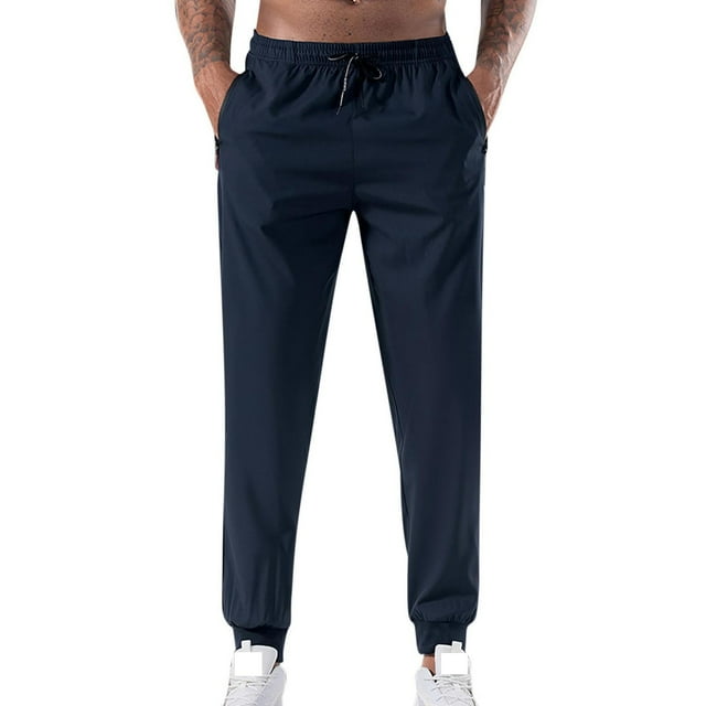 Dagugfen Pantalon Homme Taille Élastique Jambe Fuselée Ajusté Été Léger Décontracté Course Athlétique