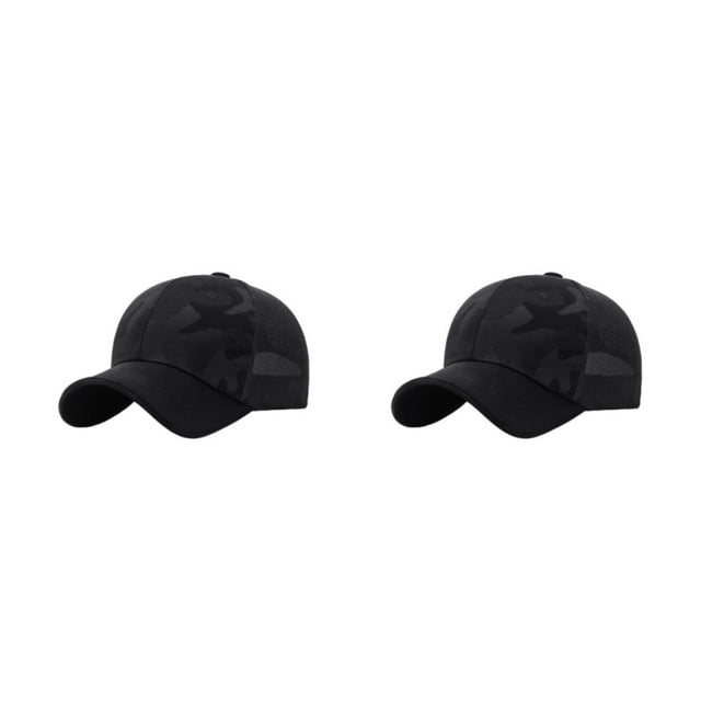 kurtrusly Stylish Baseball Cap For Men Outdoor Adventures Outdoor Activities Caps For Men black 2Set