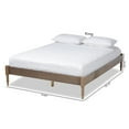 thumbnail image 4 of Baxton Studio Colette French Bohemian Ash Walnut Finished Wood King Size Platform Bed Frame, 4 of 20