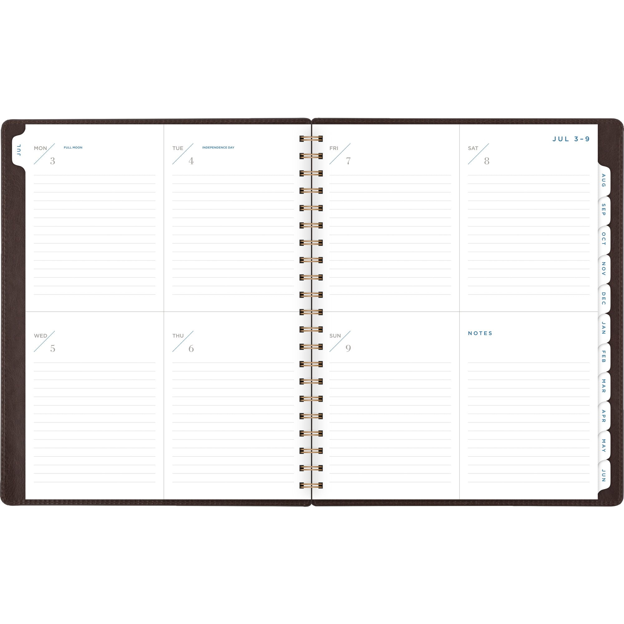 AT-A-GLANCE Signature Collection Academic 2023-2024 Weekly Monthly Planner Brown