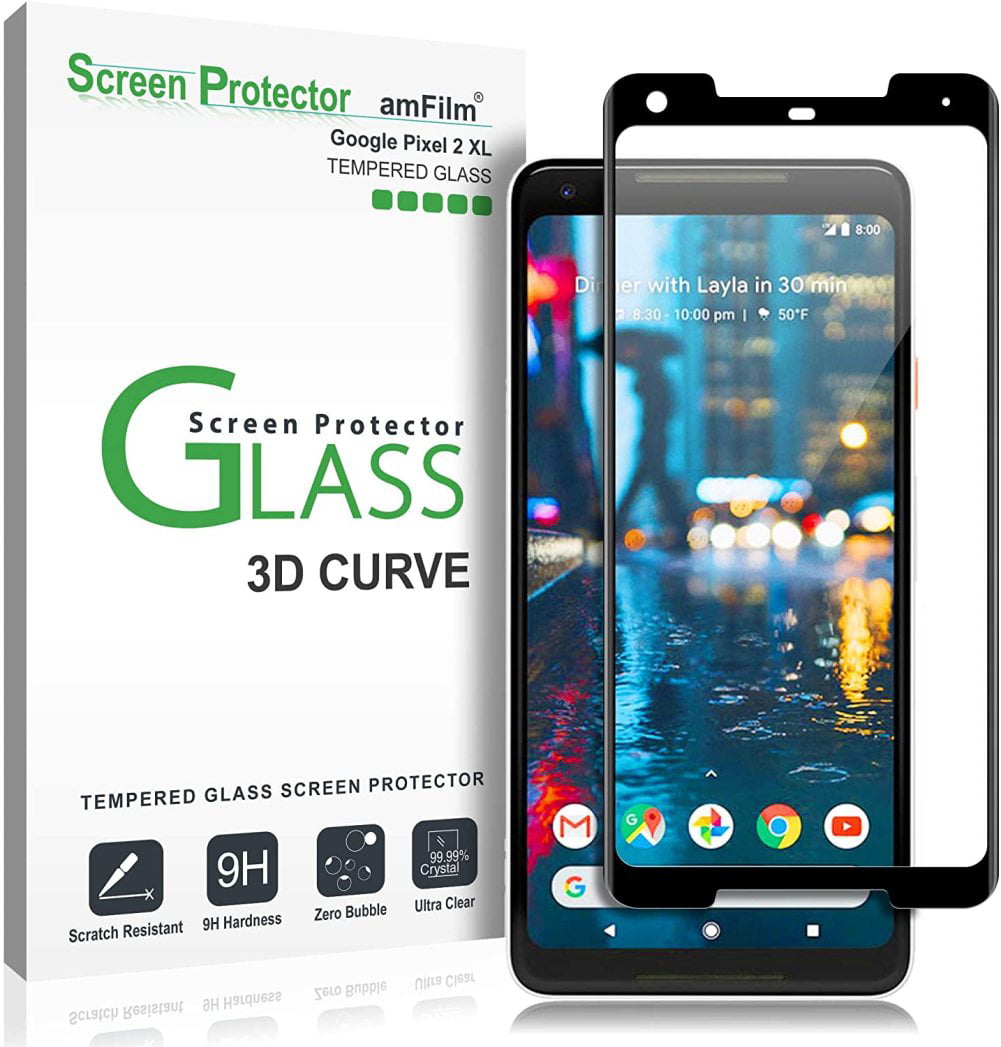 amFilm Glass Screen Protector for Google Pixel 2 XL, Tempered Glass, 3D  Curved - Walmart.com